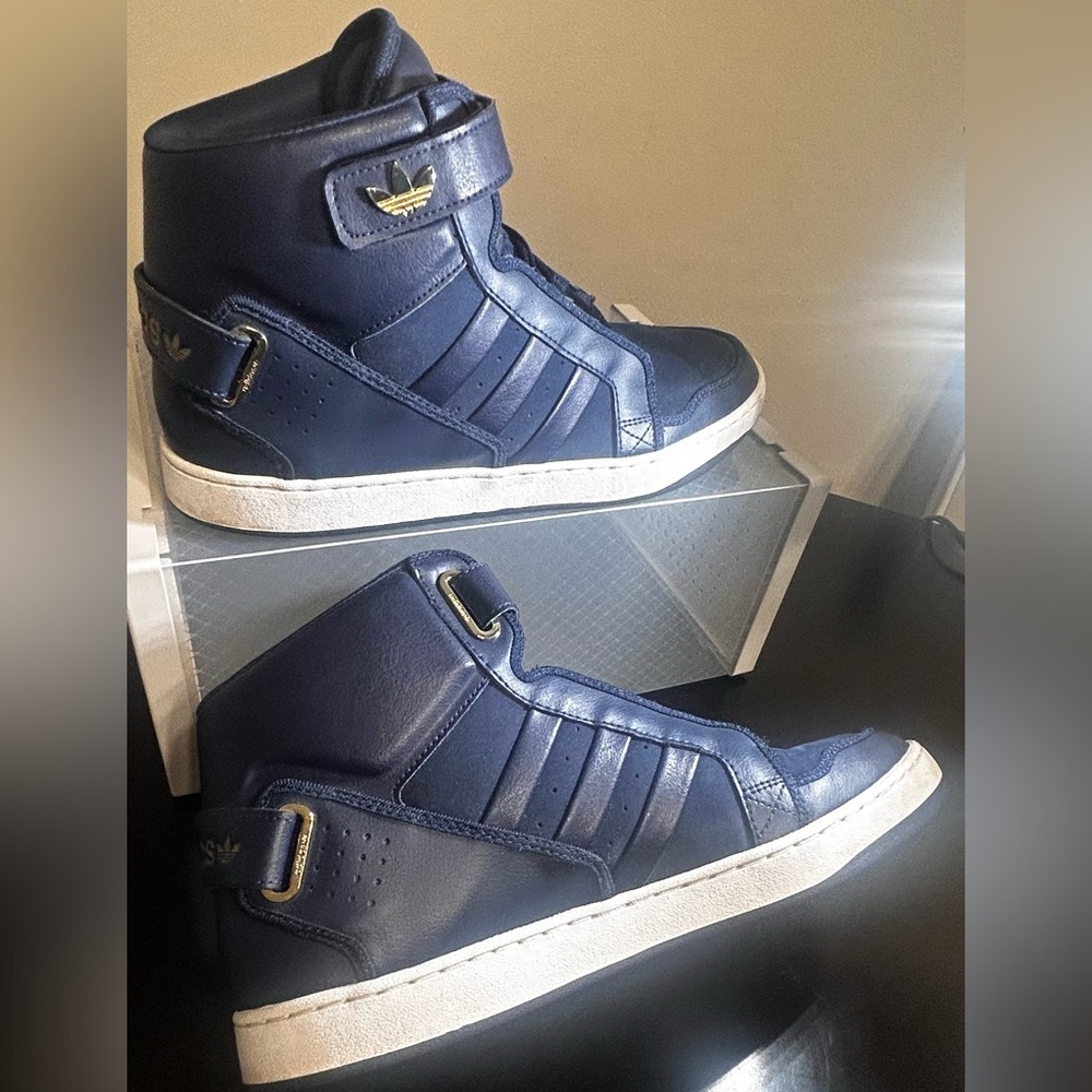 Adidas Men's AR 3.0 Mid Indigo/Gold Metallic/Sneakers - Picture 9 of 12